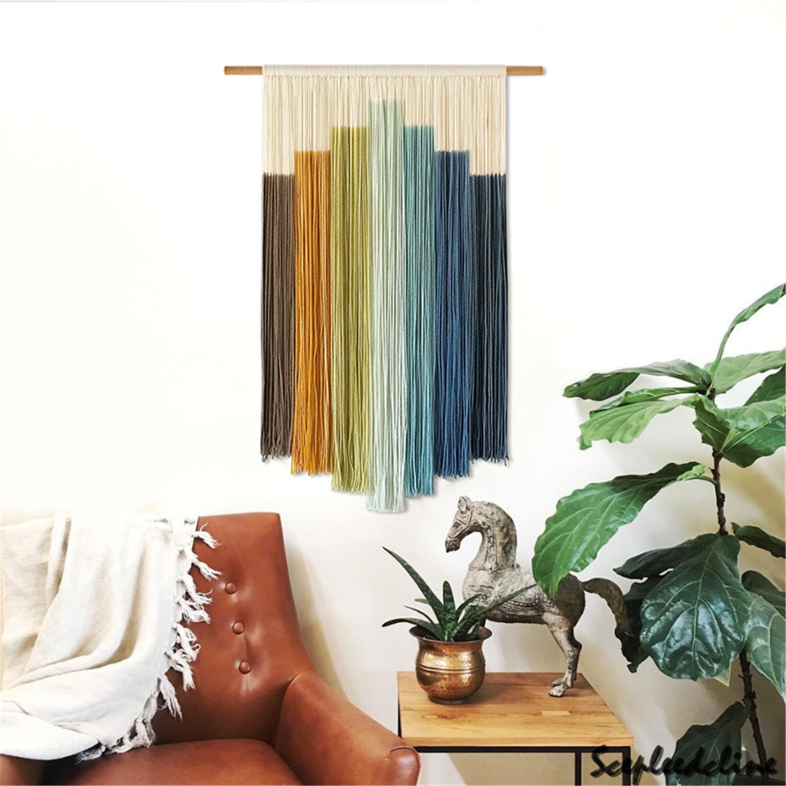 Macrame Wall Hanging Living Room Decor Sofa Backdrop Decor Etsy