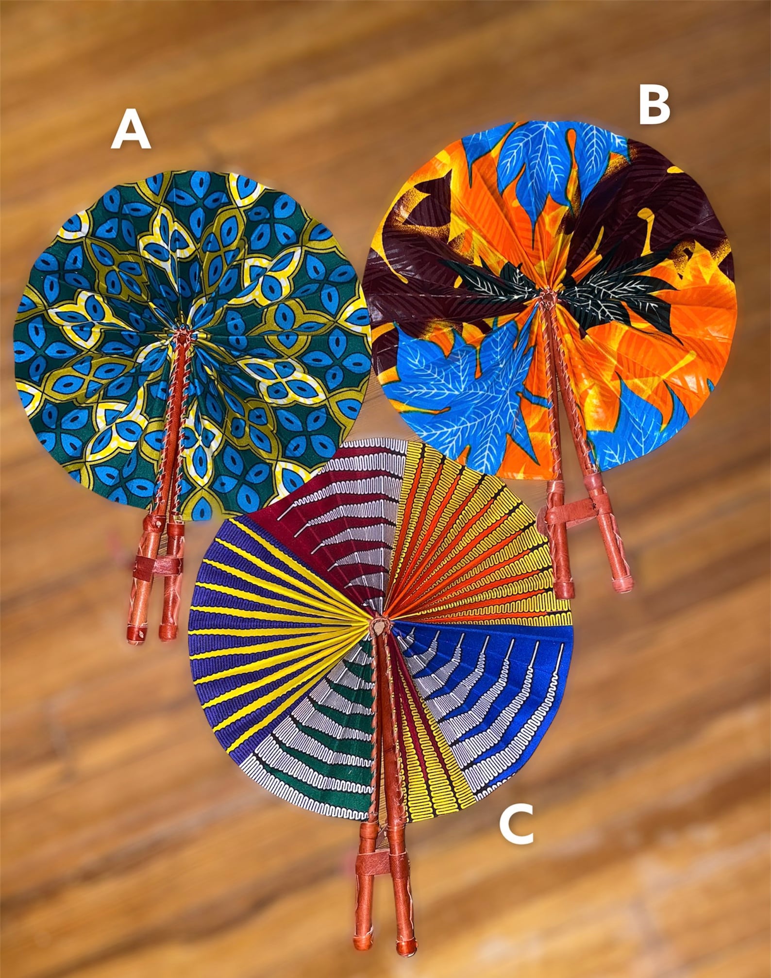 African Ankara Hand Fans Etsy