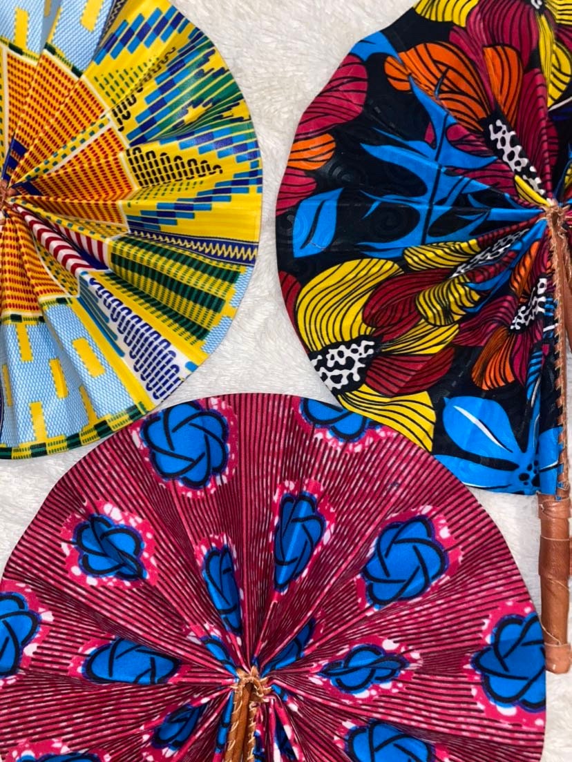 African Ankara Hand Fans Etsy