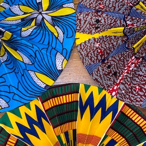 African Ankara Hand Fans