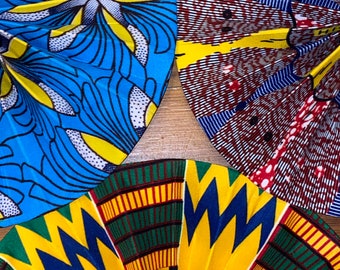 African Ankara Hand Fans