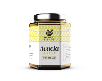 Miel d'Acacia 100% Pur et Bio Cru Végétarien 250g