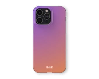Purple and Orange Ombre Snap Case | fits IPhone X XS XR 8 11 12 13 14 15 16 Pro Max Mini Samsung S10 S20 S21 S22 S23 S24 Ultra Plus &Pixel 9