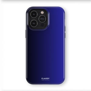 Stoere donkerblauwe ombre-hoes | IPhone X XS XR 8 11 12 13 14 15 16 Pro Max Mini en Samsung S10 S20 S21 S22 S23 S24 Pixel 9