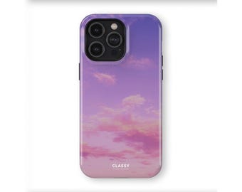 Pink Sunset Clouds Tough Case | fits IPhone X XS XR 8 11 12 13 14 15 16 Pro Max Mini and Samsung S10 S20 S21 S22 S23 and Pixel 9