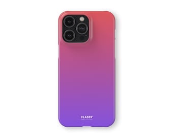 Pink and Purple Ombre Snap Case | fits IPhone X XS XR 8 11 12 13 14 15 16 Pro Max Mini Samsung S10 S20 S21 S22 S23 S24 Ultra Plus & Pixel 9