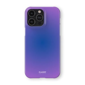 Blauwe ombre klikhoes | Geschikt voor iPhone X XS XR 8 11 12 13 14 15 16 Pro Max Mini Samsung S10 S20 S21 S22 S23 S24 Ultra Plus en Pixel 9