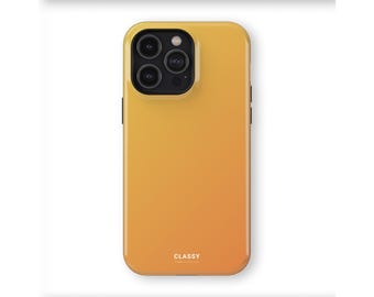 Yellow Ombre Tough Case | IPhone X XS XR 8 11 12 13 14 15 16 Pro Max Mini and Samsung S10 S20 S21 S22 S23 S24 Pixel 9