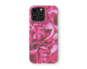 Pink Flowers Snap Case | fits IPhone XR XS X 7 8 11 12 13 14 15 16 Pro Max Mini and Samsung S10 S20 S21 S22 Ultra Plus FE and Pixel 5 5G