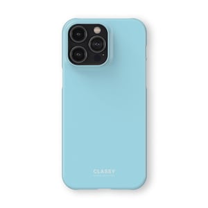 Minimalistic Light Blue Snap Phone Case | fits IPhone XR XS X 7 8 11 12 13 14 Pro Max Mini, Samsung S10 S20 S21 S22 Ultra Plus FE