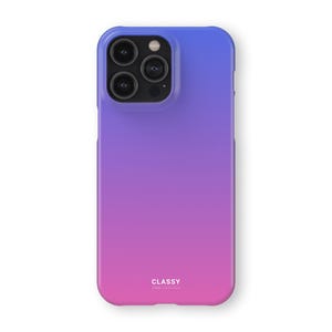 Blauw en roze ombre-hoesje | Geschikt voor iPhone X XS XR 8 11 12 13 14 15 16 Pro Max Mini Samsung S10 S20 S21 S22 S23 S24 Ultra Plus en Pixel 9