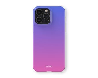 Blue and Pink Ombre Snap Case | fits IPhone X XS XR 8 11 12 13 14 15 16 Pro Max Mini Samsung S10 S20 S21 S22 S23 S24 Ultra Plus and Pixel 9