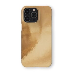 Glossy Gold Snap Phone Case | fits IPhone XR XS X 7 8 11 12 13 14 Pro Max Mini and Samsung S10 S20 S21 S22 Ultra Plus FE Pixel 5