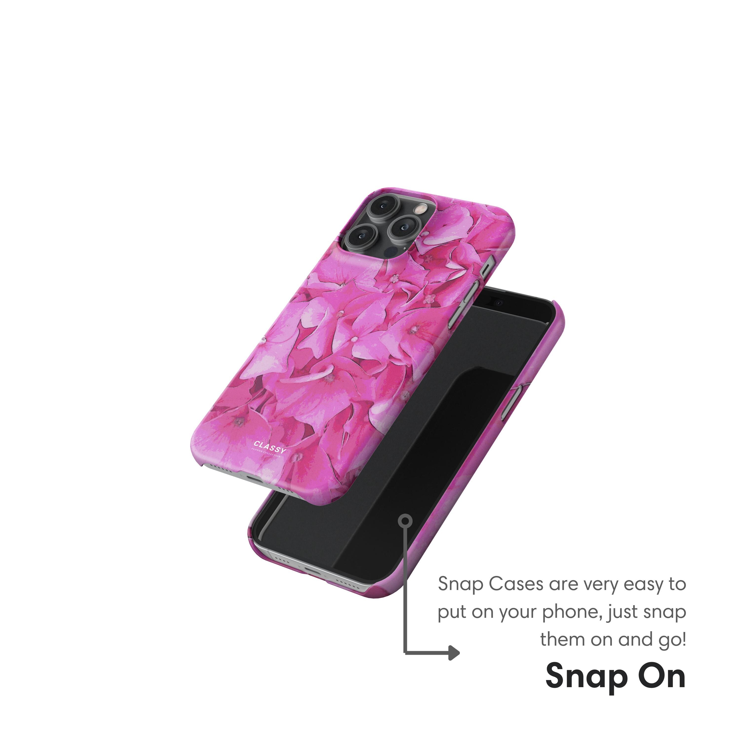 Pink Flowers Phone Case | Floral Snap Case, Hardshell Snap Cover