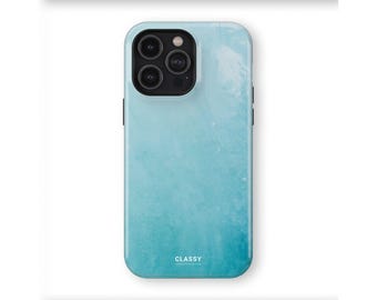 Light Blue Ombre Hardshell Phone Case | Impact Resistant, Dual Layer Hardshell Tough Case