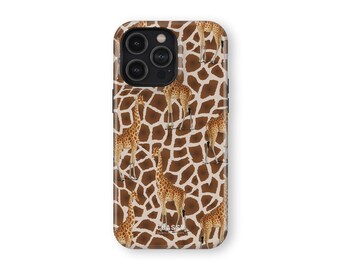 Giraffe Print Phone Case | Impact Resistant, Dual Layer Hardshell Tough Case
