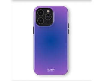 Purple and Blue Ombre Tough Case | IPhone X XS XR 8 11 12 13 14 15 16 Pro Max Mini and Samsung S10 S20 S21 S22 S23 S24 Pixel 9
