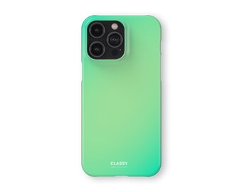 Green Ombre Snap Case | fits IPhone X XS XR 8 11 12 13 14 15 16 Pro Max Mini Samsung S10 S20 S21 S22 S23 S24 Ultra Plus and Pixel 9