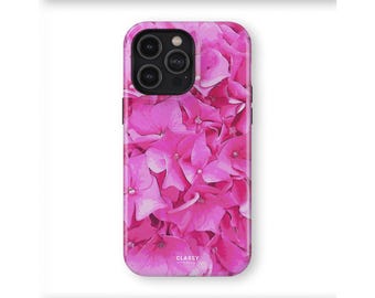 Pink Flower Art Tough Case | fits IPhone X XS XR 8 11 12 13 14 15 16 Pro Max Mini and Samsung S10 S20 S21 S22 S23 and Pixel 9