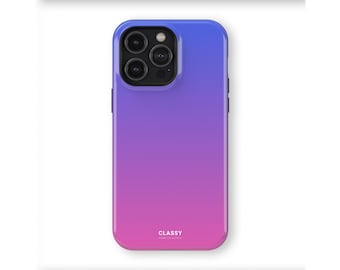 Pink and Purple Ombre Hardshell Phone Case | Impact Resistant, Dual Layer Hardshell Tough Case
