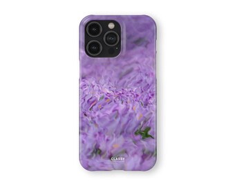 Purple Art Flower Snap Case | fits IPhone XR XS X 7 8 11 12 13 14 15 16 Pro Max Mini and Samsung S10 S20 S21 S22 Ultra Plus FE Pixel 5G