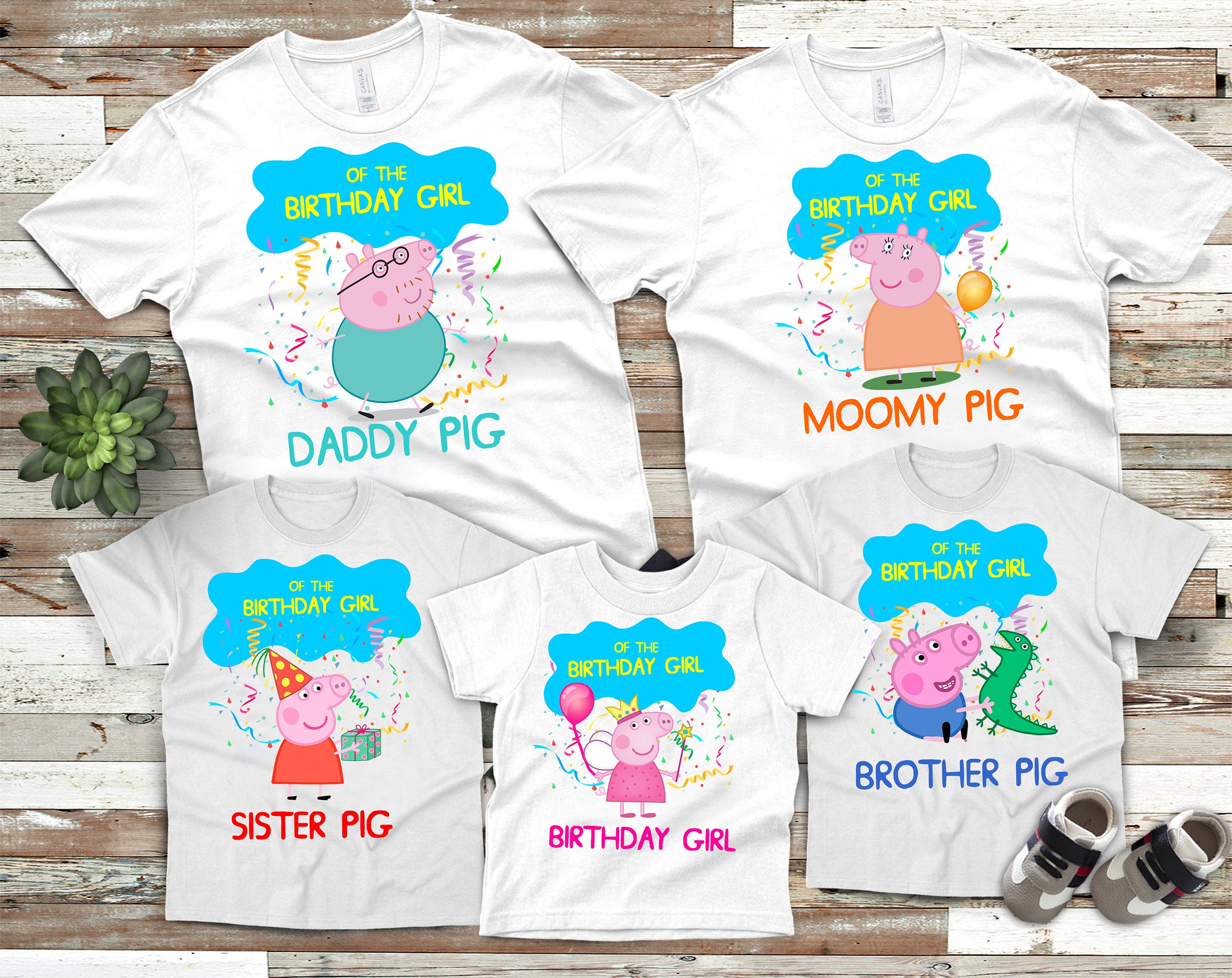Peppa Pig Birthday Shirt Custom Peppa pig Girl Shirt Peppa | Etsy