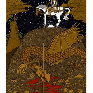 Dragon slayer or Saint George and the dragon fine art print