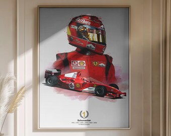 ミハエル シューマッハ F1 ポスター プリント、ウォール アート