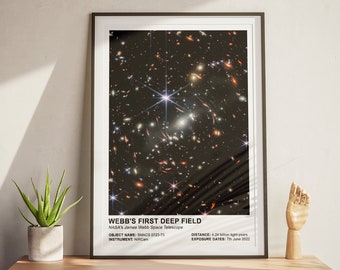 James Webb's First Deep Field (JWST) — space poster