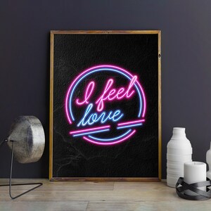 I feel love | Neon wall art | Zen Buddha | Home decor