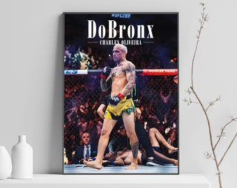 Charles Oliveira "Do Bronx", Cartel de UFC, Cartel de luchador, Motivación de atletas, Decoración de pared