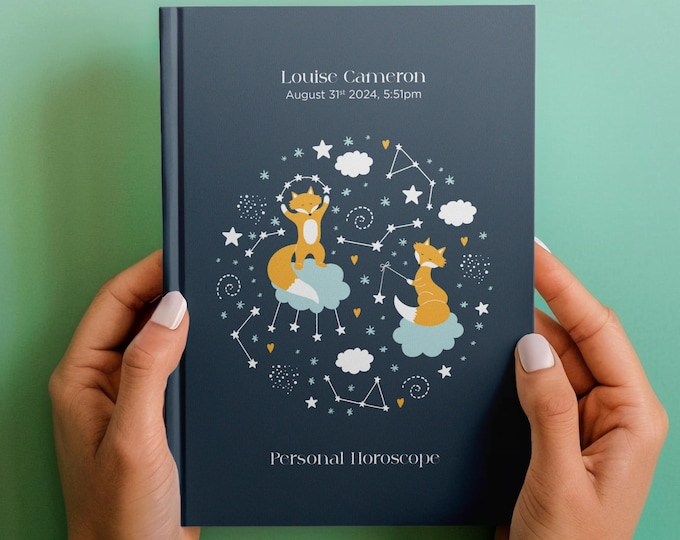 Children and Baby Birth Chart Custom Astrology Reading, Personalised Hardback Book, Custom Made Birth Natal Chart Report, New born baby gift