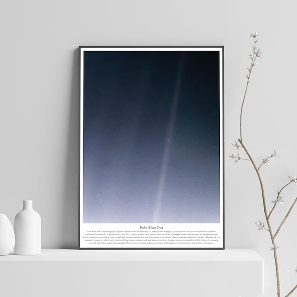 Pale Blue Dot Poster, Space Poster, Voyager 1, Carl Sagan, Astronomy, Science Gifts