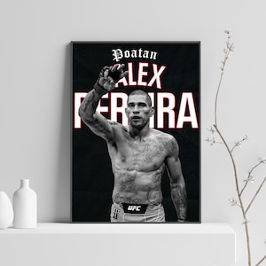 Alex &quot;Poatan&quot; Pereira Poster, UFC Poster, Brazilian Poster, Fighter Poster, Athlete Motivation, Wall Decor