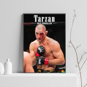 Sean Strickland Tarzan UFC poster, MMA Wall Art Boxing Poster Fighter, Fight Poster Sports Poster Motivational Poster Sports Poster