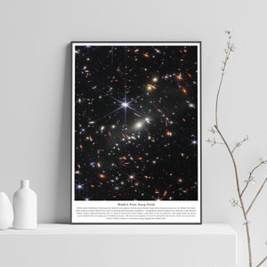 El primer campo profundo de James Webb (JWST): póster espacial