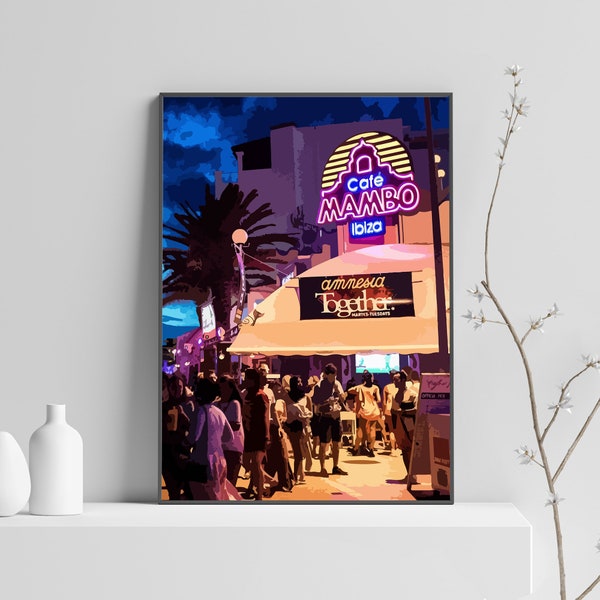 Cafe Mambo Ibiza printed poster