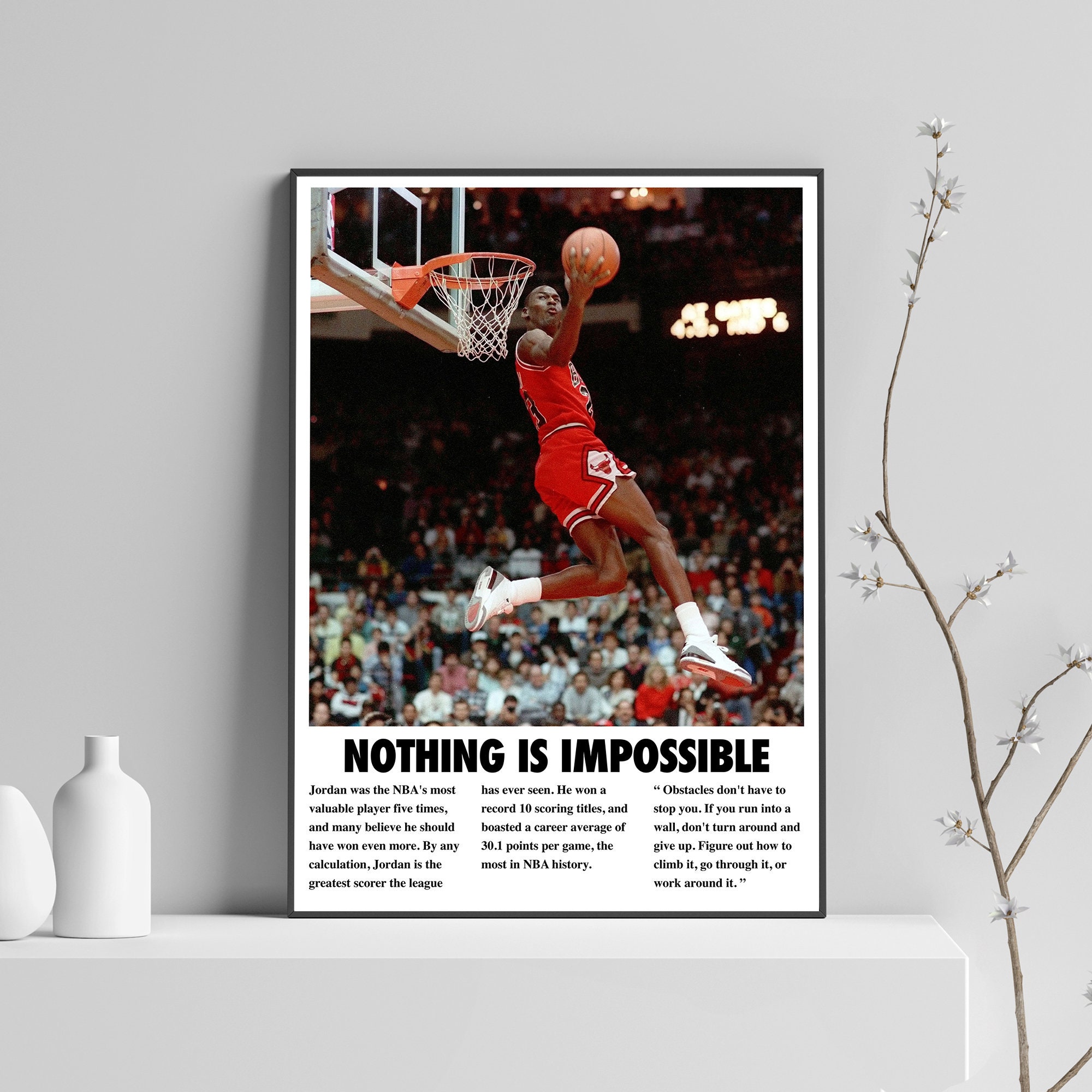 Discover Michael Jordan Slam Dunk Poster