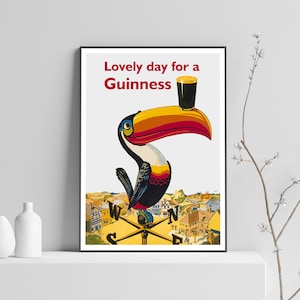 Guinness Toucan printed poster lovely day