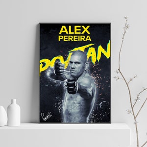Alex Pereira Poster, UFC Poster, Brazilian Poster, Fighter Poster, Athlete Motivation, Wall Decor