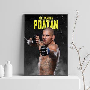 Alex Poatan Pereira Poster, UFC Poster, Brazilian Poster, Fighter Poster, Athlete Motivation, Wall Decor