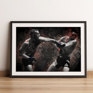 Conor Mcgregor vs Nate Diaz UFC printed poster