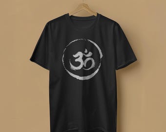 OM T shirt ISKCON Hare Krishna Sacred Geometry T shirt, Yoga Meditation Spiritual Mindfulness Gift Unisex