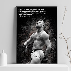 Conor McGregor poster, UFC motivation printed poster
