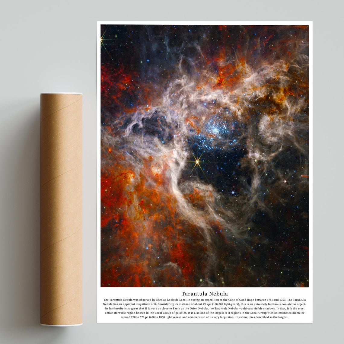 Tarantula Nebula James Webb Space Poster Print, JWST, Hubble, Euclid ...