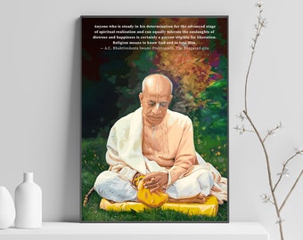 Swami Prabhupada quote, Krishna, Krisna, printed poster