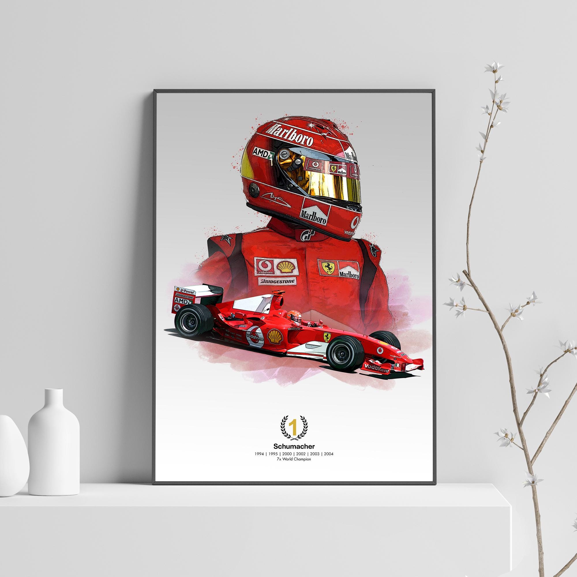 ミハエル シューマッハ F1 ポスター プリント、ウォール アート