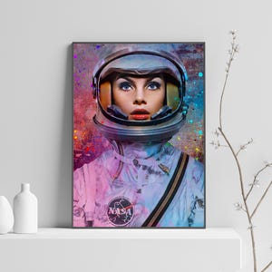 Jean Shrimpton Girl Astronaut - 60s Space Age Atomic Fashion Print