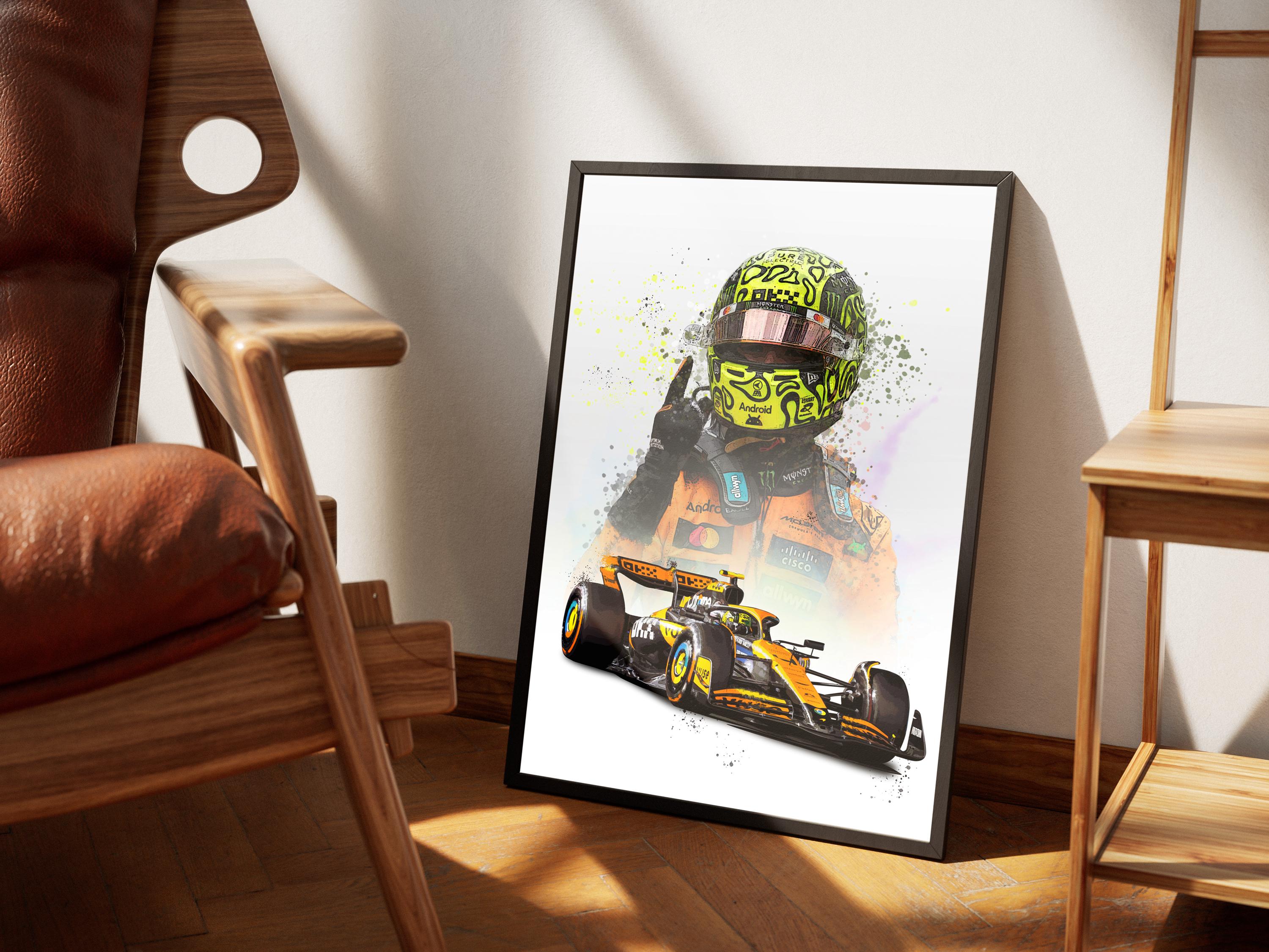 ランド・ノリス マクラーレン F1チームポスター 2025年 30X40額装済み