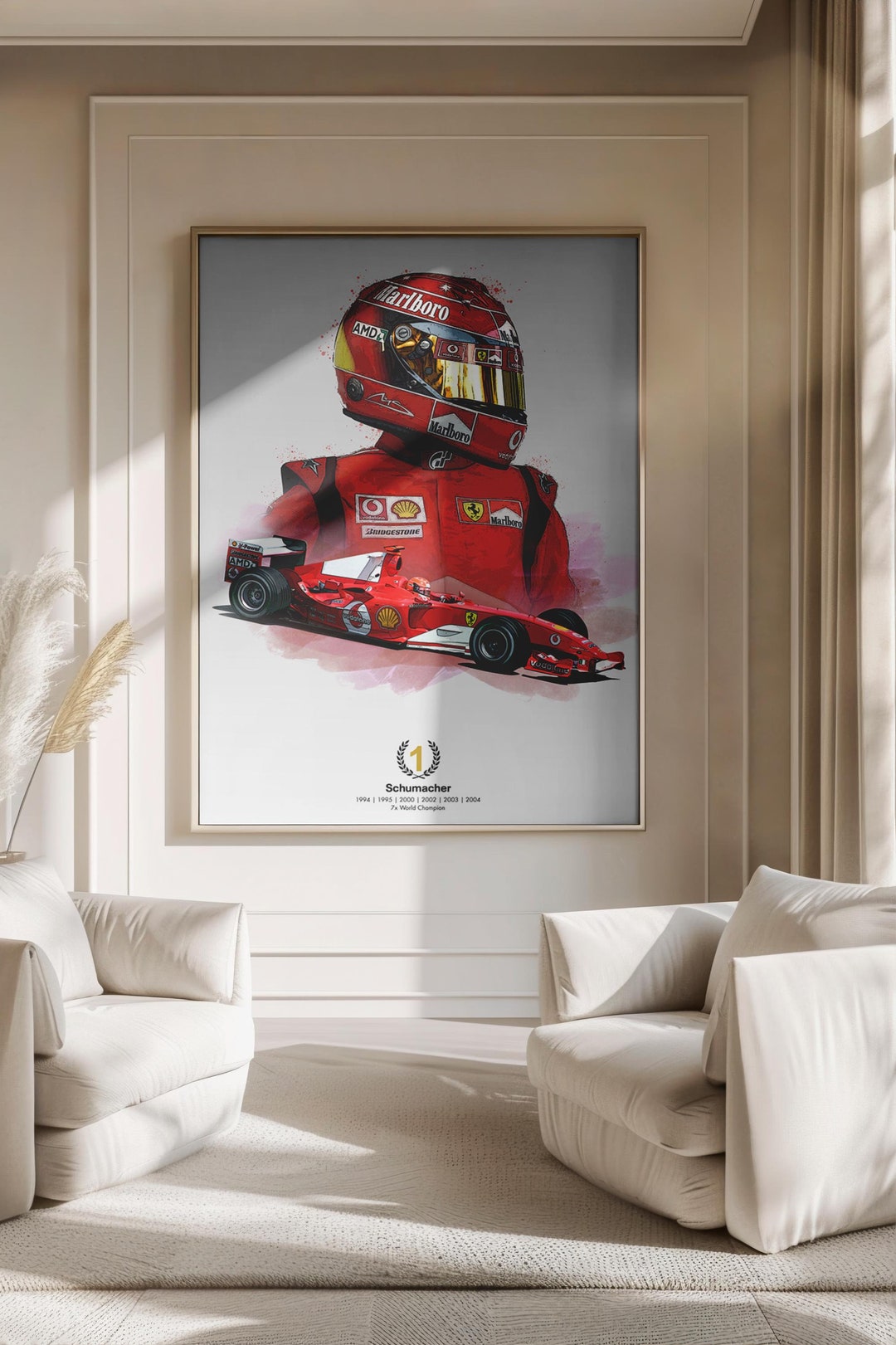ミハエル シューマッハ F1 ポスター プリント、ウォール アート